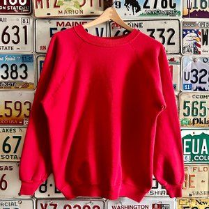 Vintage Hanes blank red crewneck sweatshirt